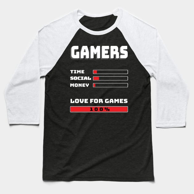 Life Of A Gamer Baseball T-Shirt by Marvinor